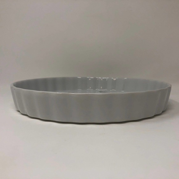 Pink Rose Pie Torte Tart Quiche Baking Dish Christineholm Plate Porcelain Fluted - Picture 4 of 7